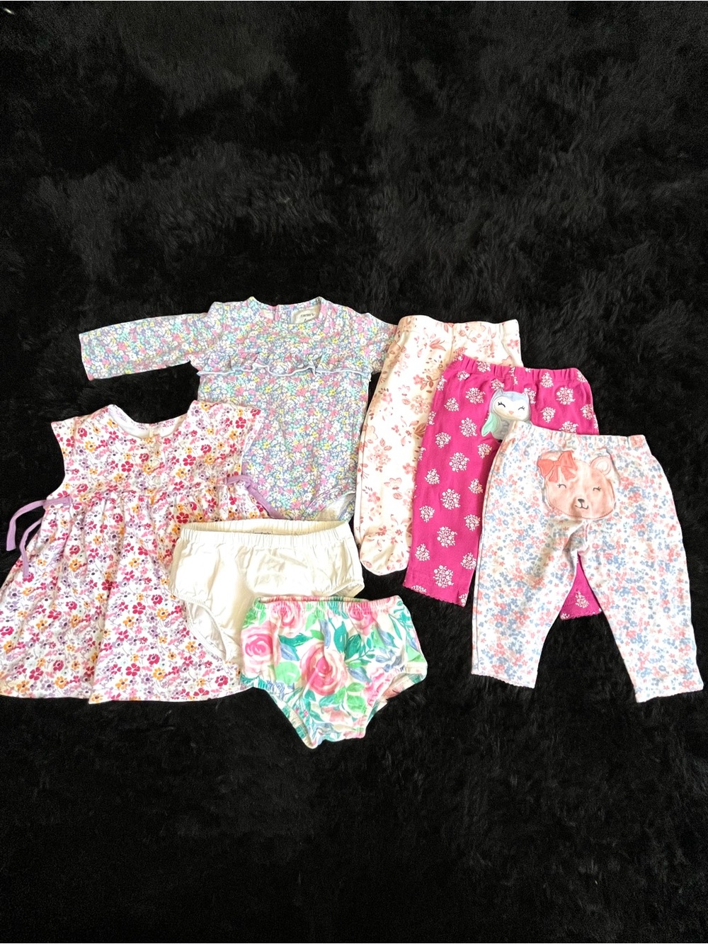 COTTON 6-9 Months Girl FLOWERS 7 Piece Bundle. Live Show Listing. $10 starts.